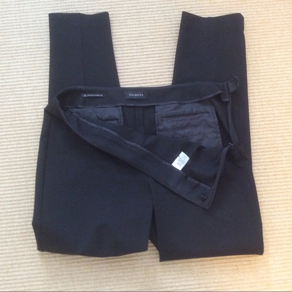 Talbots Black Bi-Stretch Straight Leg Pants - 12 - Picture 9 of 10